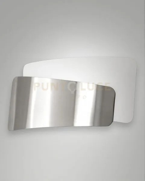 Slane applique nichel satinato in metallo e vetro 1 luce attacco e27