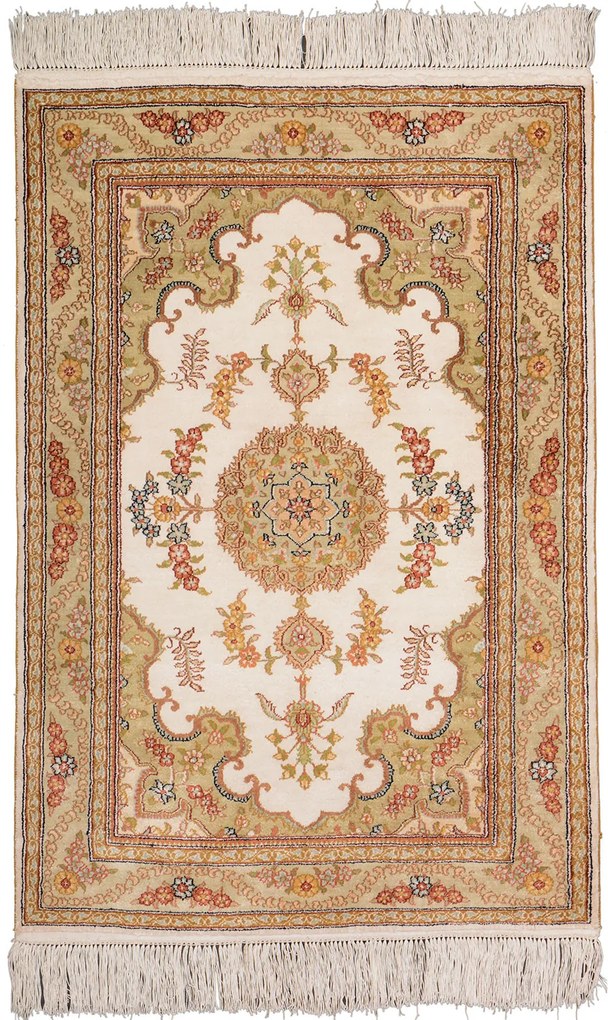 Hereke Tappeto 60x90 Beige (Cina) Annodato A Mano