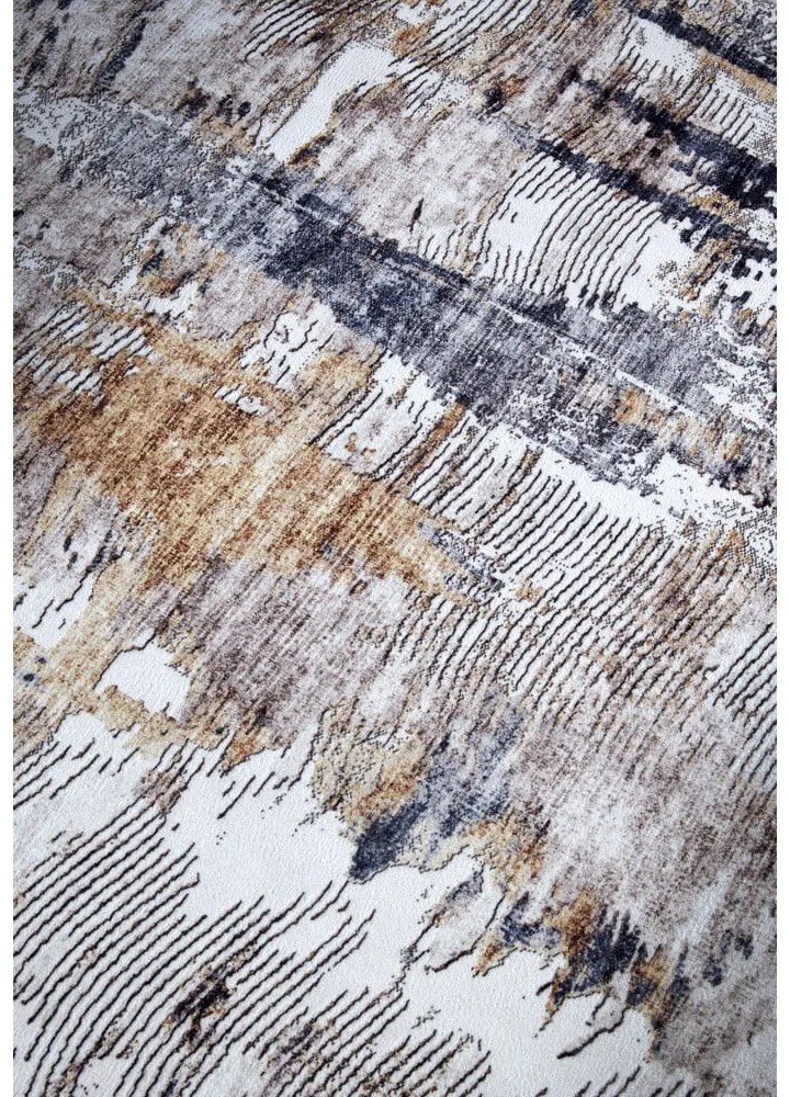 Tappeto grigio chiaro 80x150 cm Malard Anthracite Gold - Elle Decoration