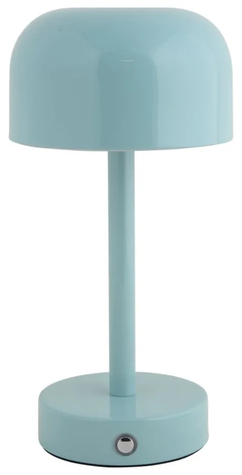 Lampada da tavolo a LED di colore azzurro con paralume in metallo (altezza 24,5 cm) James - Leitmotiv