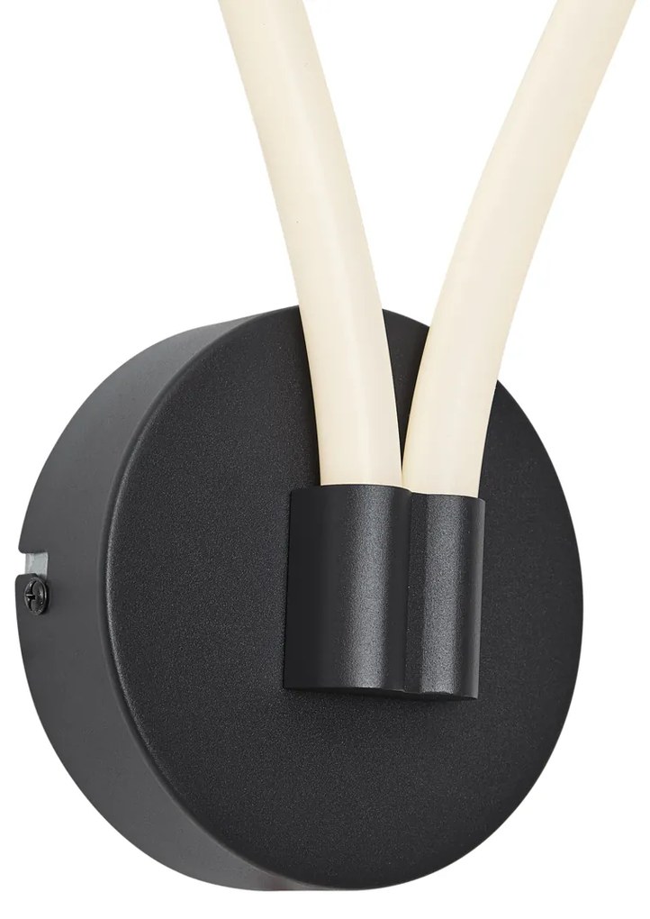 Lampada da parete moderna nera con LED dimmerabile a 3 livelli - Keri