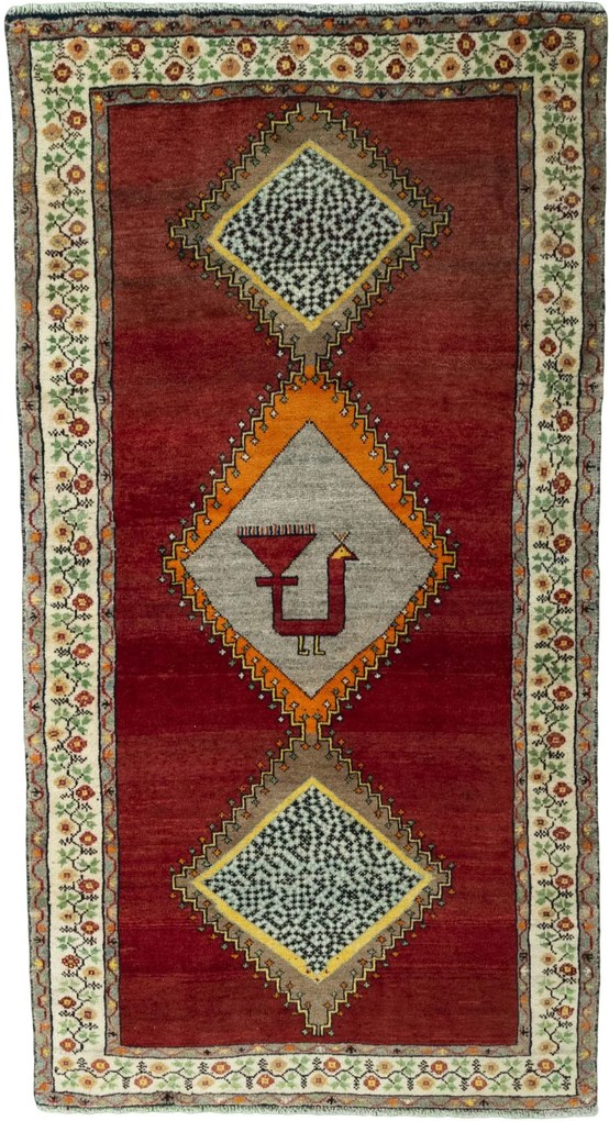Gabbeh Tappeto persiano 110 x 200 Rosso (Iran) Annodato A Mano