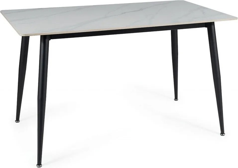 Tavolo Rion effetto marmo bianco - L130xl70xh76 cm