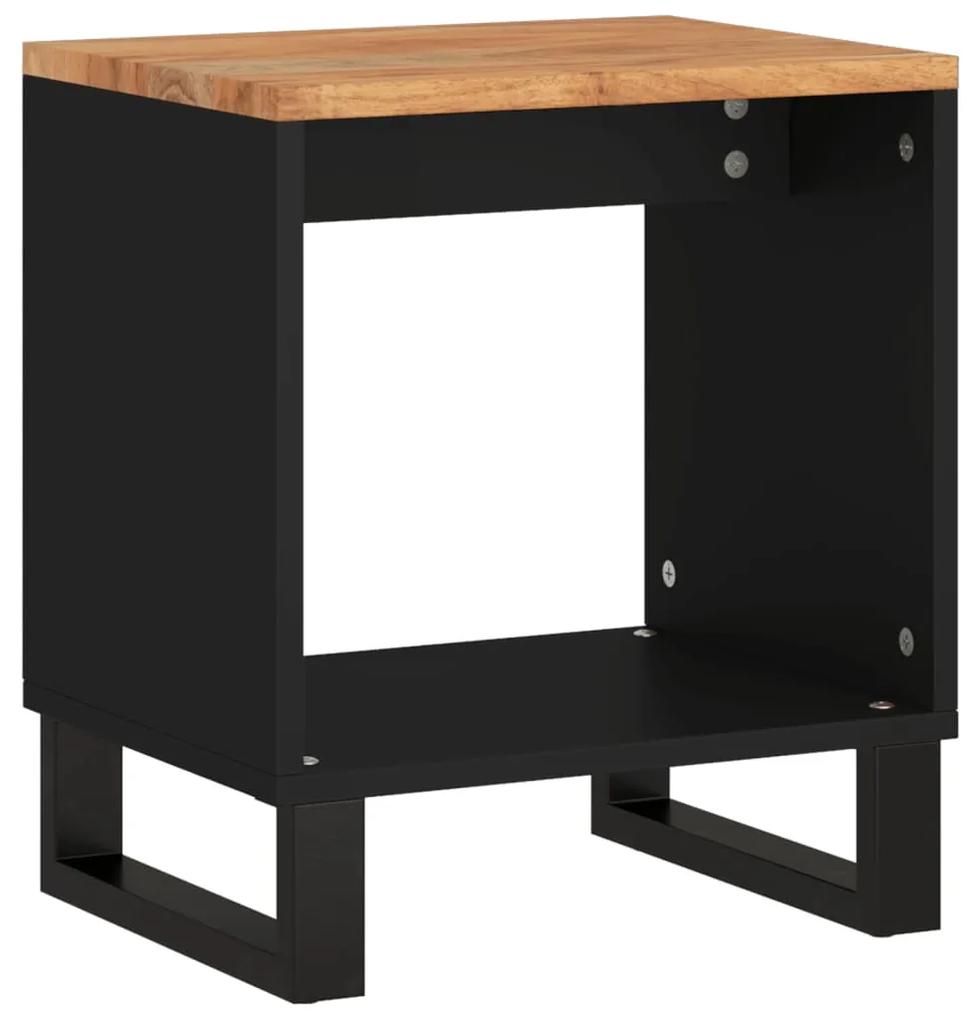 Tavolino da soggiorno 40x31x46 cm massello acacia e multistrato