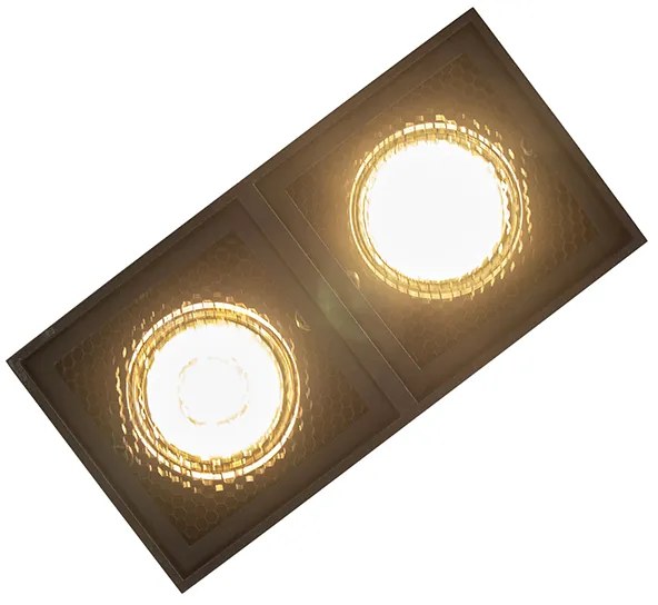 Faretto di design nero 2 luci - Qubo Honey