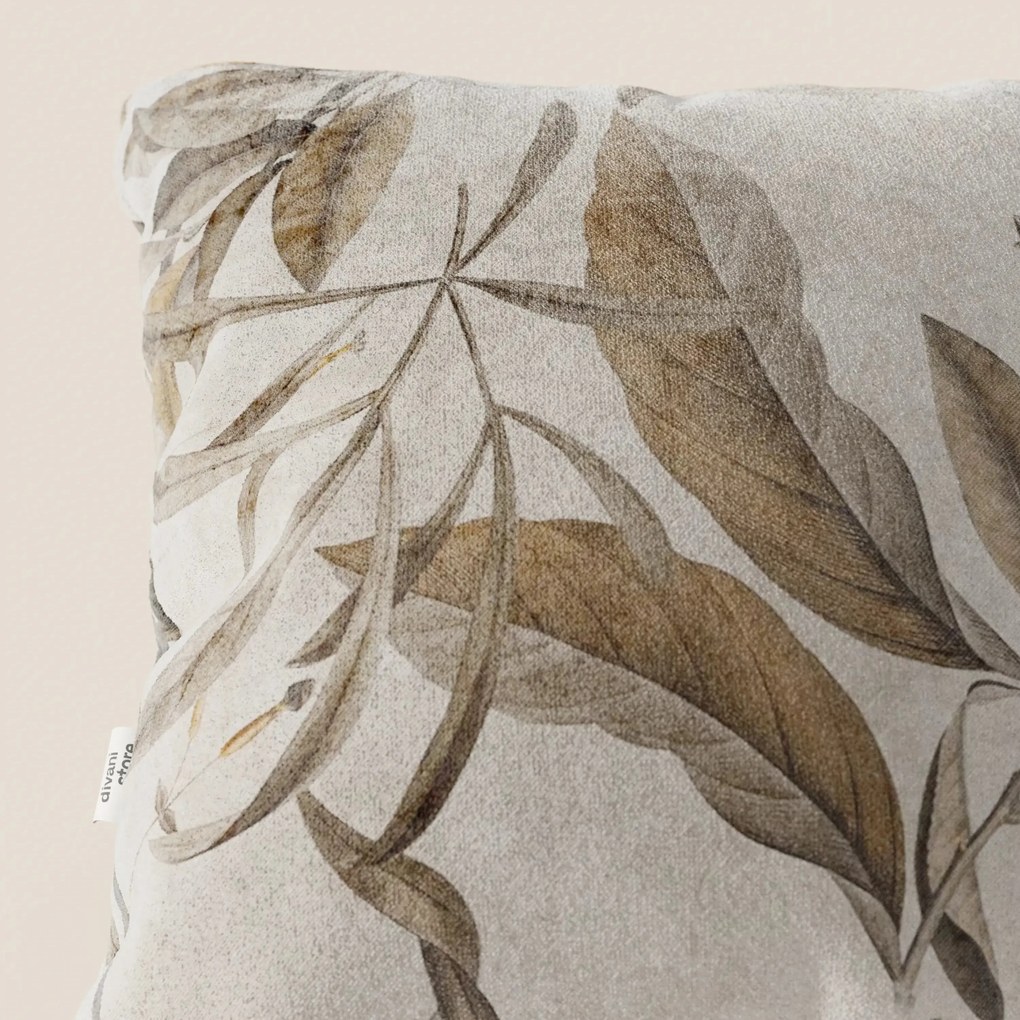 Lemon elegante collezione di cuscini a fantasia in velluto impermeabile beige