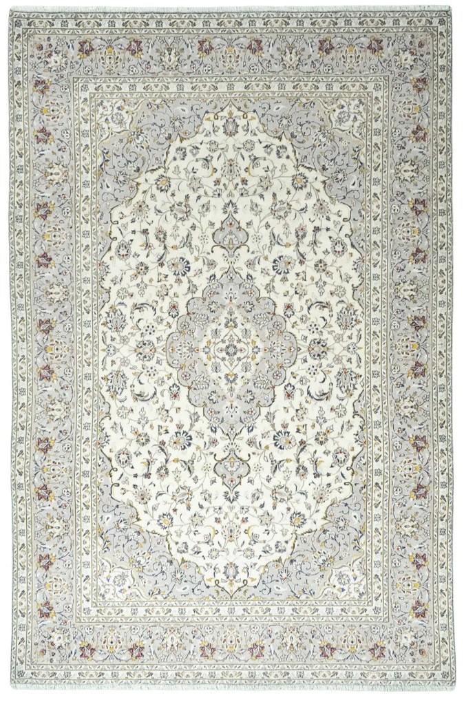 Kashan Tappeto persiano 370 x 240 Beige (Iran) Annodato A Mano
