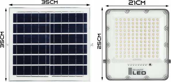 Proiettore solare dimmerabile LED/150W/3,2V 5000K 15000 mAh IP65 nero + telecomando