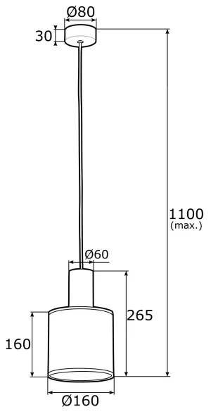 Argon 4248 - Lampadario a sospensione con filo HERMAN 1xE27/15W/230V ottone/nero