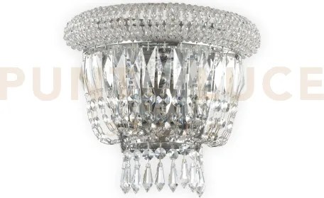 Dubai applique cromo con cristalli molati 2 luci attacco e14