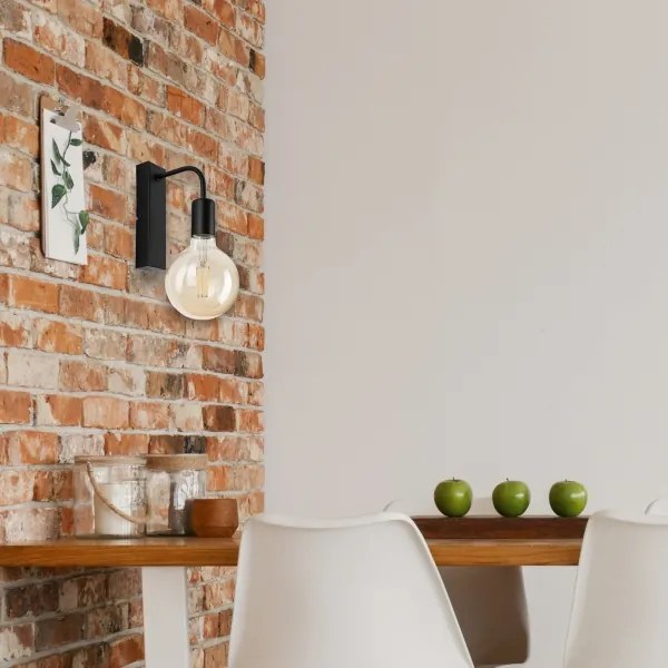 Applique ASTRID 1xE27/60W/230V opaco nero