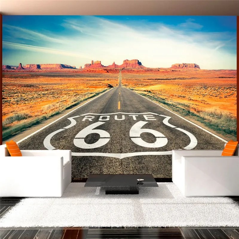 Fotomurale  Route 66  Colore Bianco, Dimensioni e Misure 300x210