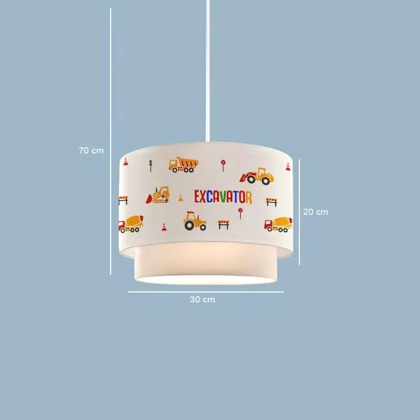 Lampadario per bambini CANDY 1xE27/40W/230V bianco/arancione