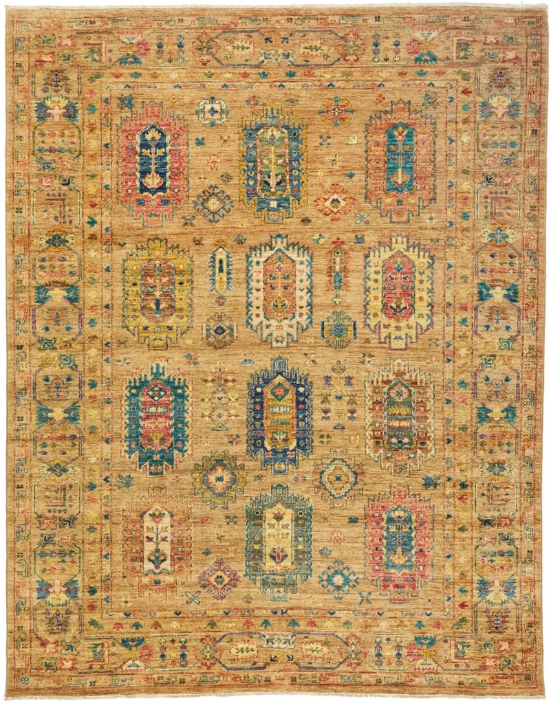 Samarkand Tappeto orientale 200x150 Giallo (Pakistan) Annodato A Mano