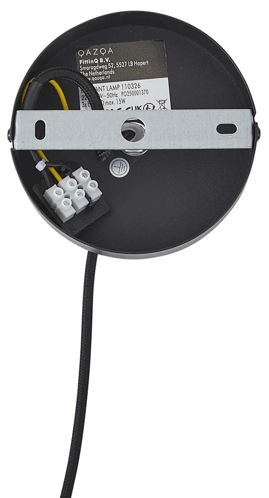 Lampada a sospensione moderna nera 50cm 3 luci - Drum Duo