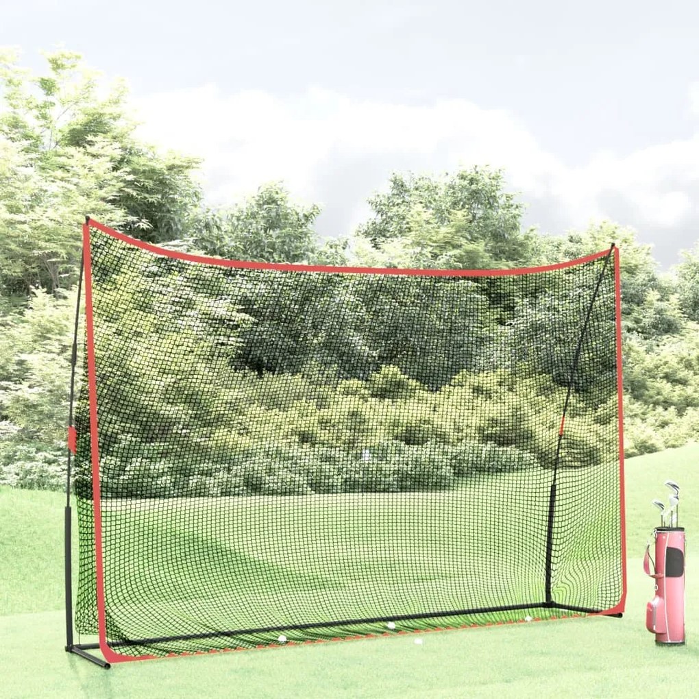 Rete Da Golf Nera E Rossa 305x91x213 Cm İn Poliestere /