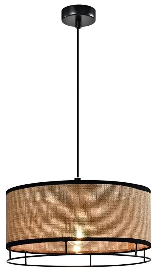 Lampadario a sospensione con cavo ARDI 1xE27/40W/230V marrone/nero