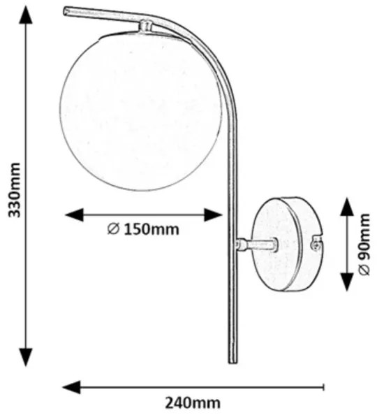 Rabalux 71139 - Applique GHITA 1xE27/20W/230V