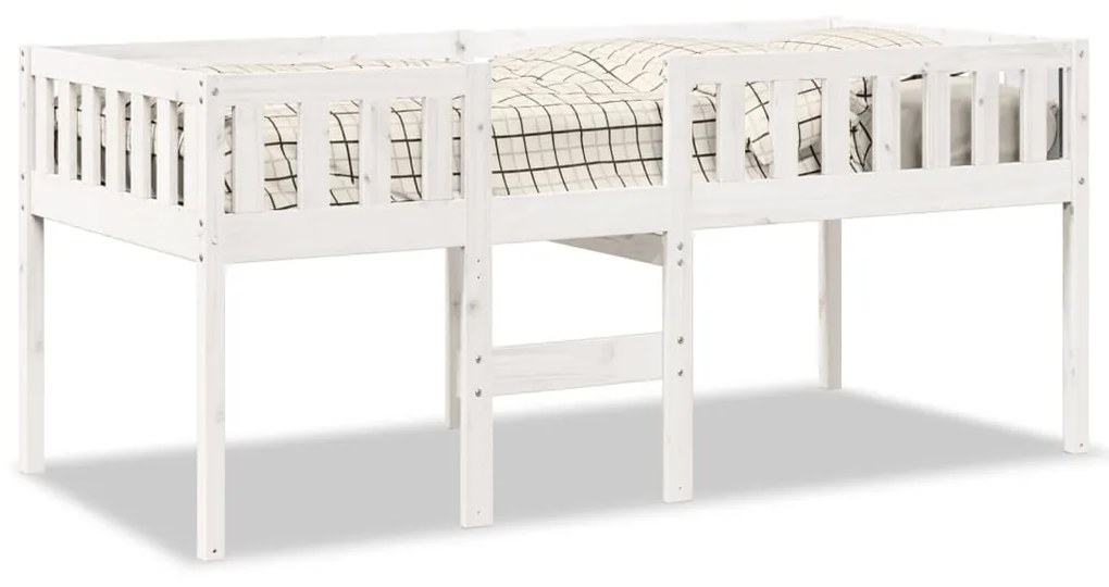 Letto per bambini senza materasso bianco 80x200cm massello pino