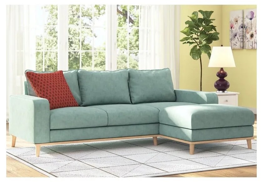 Divano angolare turchese (angolo destro) Beata - Ropez
