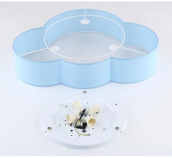 Brilagi - Plafoniera per bambini NIMBUS 4xE27/15W/230V 46x63 cm blu