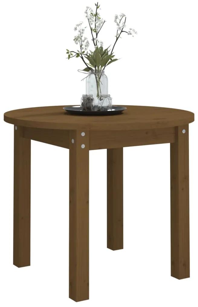 Tavolino da salotto miele Ø 55x45 cm in legno massello di pino