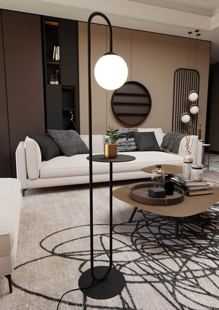 Lampada da terra in acciaio BARI LP1 E14 da interno