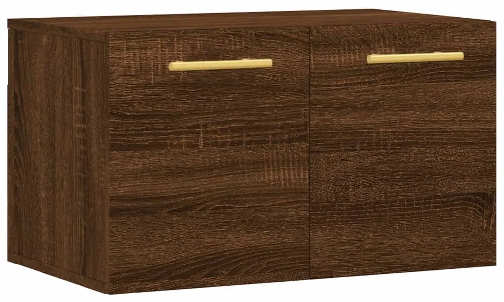 Mobile a parete rovere marrone 60x36,5x35 cm legno multistrato