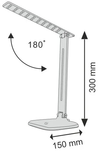 Lampada da tavolo LED dimmerabile con funzione Touch JOWI LED/8W/230V nero