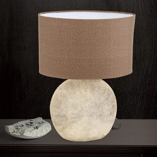 Orion LA 4-1193 - Lampada da tavolo ETHNO 1xE27/60W/230V ceramiche marrone/beige