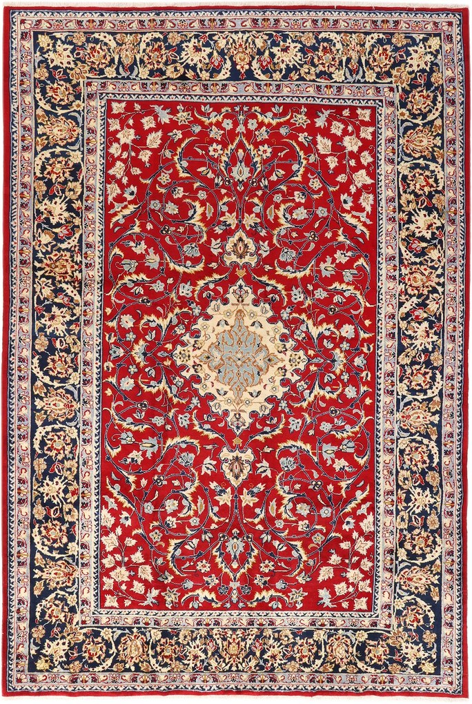 Isfahan Tappeto persiano 230 x 350 Rosso (Iran) Annodato A Mano