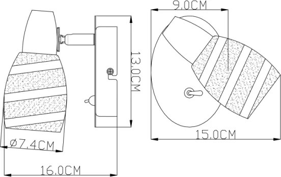 Globo 54985-1 - Faretto ROY 1xE14/40W/230V
