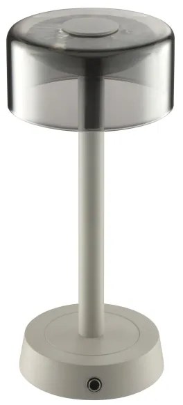 Brilliant - Lampada da tavolo a sfioramento ricaricabile con dimmer RAZOR LED/2,5W/5V 2700K IP44 grigia