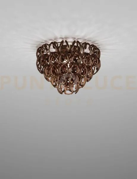 Giogali lampadadario a soffitto 40 cristallo rame e bronzo opaco 2 ...