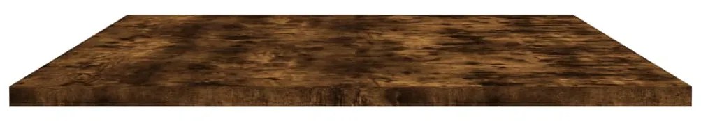 Mensole parete 4pz rovere fumo 100x50x1,5 cm legno multistrato
