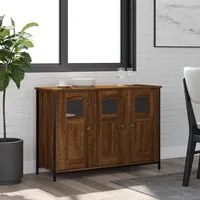 Credenza Rovere Marrone 100x35x70 cm in Legno Multistrato 835523