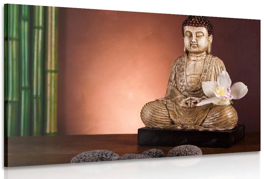Stampa su tela – Buddha meditante