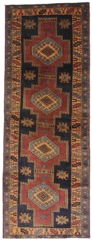 Kurdi Tappeto persiano 110x290 Nero (Iran) Annodato A Mano