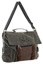 Borsa a Tracolla DKD Home Decor Bicicletta 48 x 10 x 37 cm Grigio Marrone