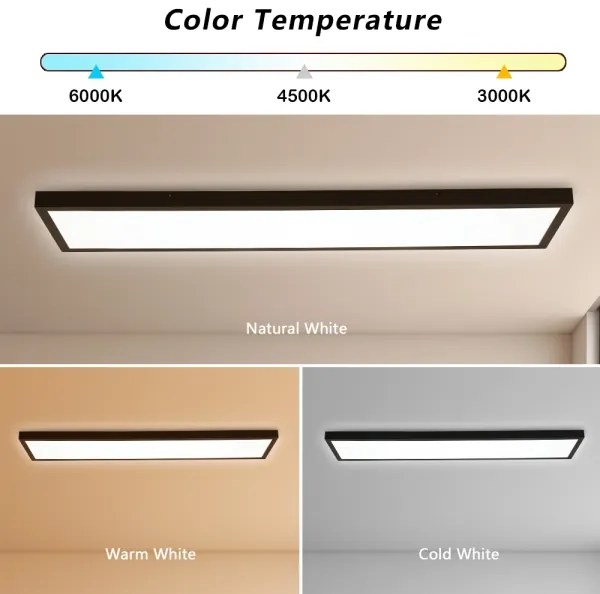 Brilagi-LED Plafoniera da bagno dimmerabile FRAME SMART LED/50W/230V IP44, nero con telecomando