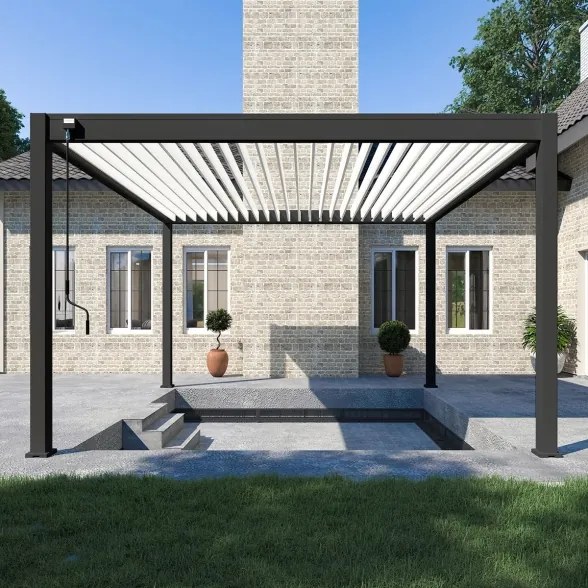 Pergola bioclimatica Ombréa autoportante 4x4M in alluminio