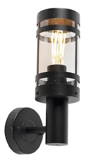 Lampada da parete per esterni moderna nera IP44 - Gleam