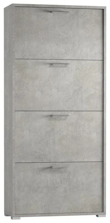 Scarpiera doppia profondità 4 ante doppia profondità L 67 x H 147 x P 28 cm 24 paia, grigio