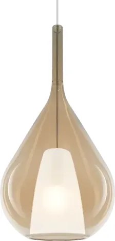 Kalique lampadario sospeso 1 luce attacco e27 doppio vetro satinato...