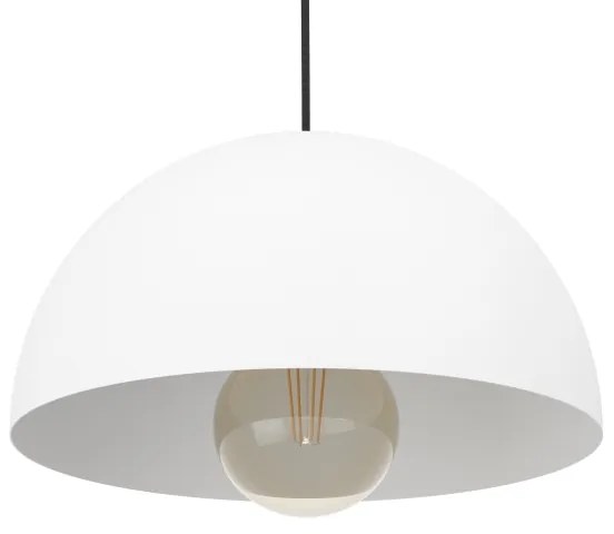 Eglo 901135 - Lampadario a sospensione con filo GAETANO 1xE27/40W/230V diametro 30 cm bianco