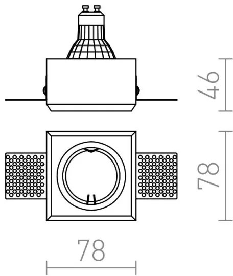 RED - Design Rendl - R12361 - Faretto da incasso QUO 1xGU10/35W/230V