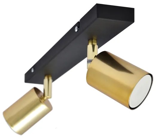 LED Faretto TUNE 2xGU10/4,8W/230V oro/nero