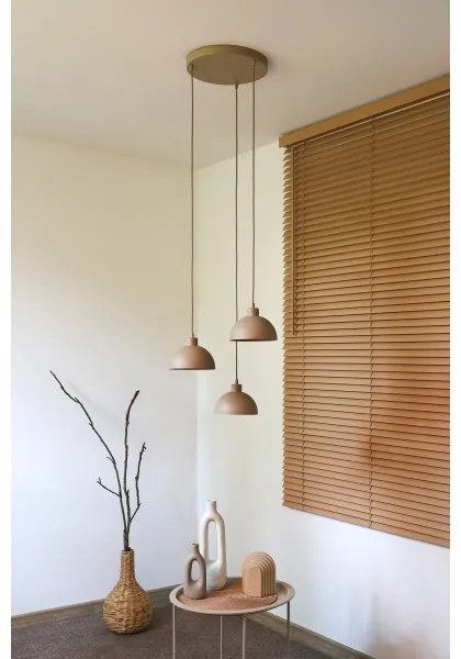 Duolla - Lampadario a cavo IRONLINE 3xE27/15W/230V beige