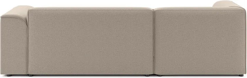 Divano angolare marrone chiaro (con penisola a sinistra/con chaise lounge) Merid – Ropez