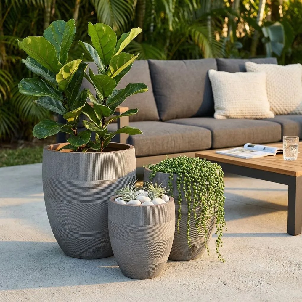 PEDRO - set di 3 vasi